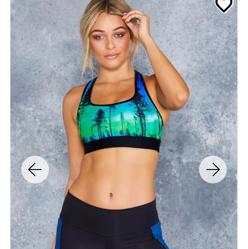 BLACKMILK AURORA SKYE Racer Crop Sports Bra Size Large